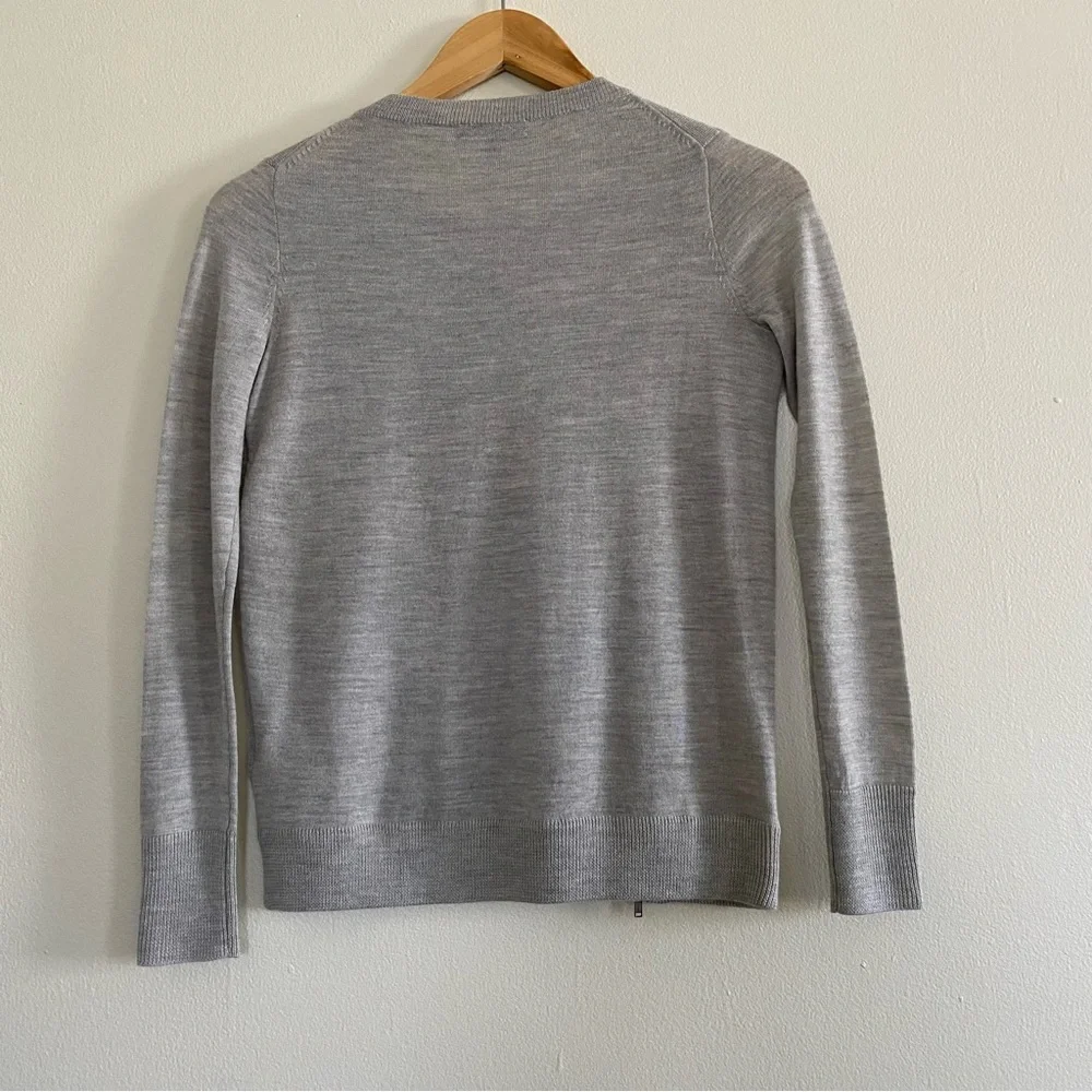 J. Crew Women’s Pure Merino Wool Asymmetrical Zipper ‎ Sweater Size XXS New